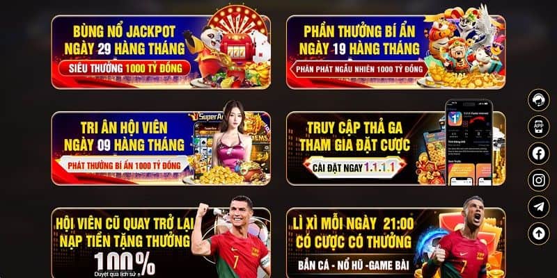 Loạt ưu đãi hấp dẫn đem đến cho các thành viên khi chơi