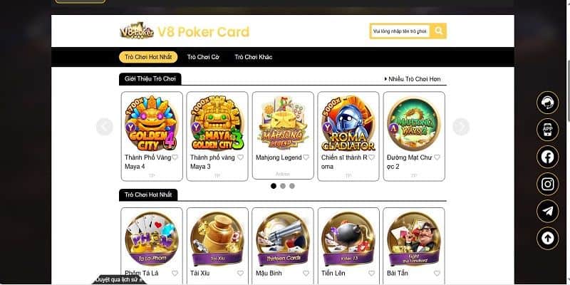 Nhiều game bài hấp dẫn hiện có ở website